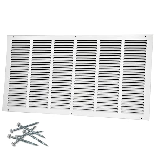 Howeall 30"W x 14"H [Duct Opening Size] Steel Return Air Grille, Air Return Vent Cover for Ceiling and Sidewall - HVAC Air Vent Covers - [Outer Dimensions: 31.75"W x 15.75"H]