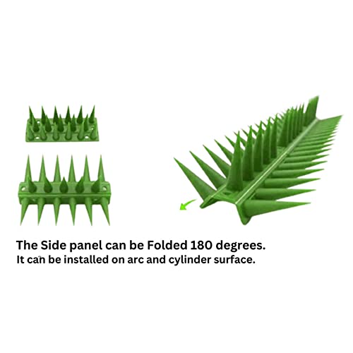 Image of Bird Spikes Pack of 40 Pigeon Control Spikes with (Installation Kit),Spikes for AC Balcony Railing Window Home Protection from Pigeon Dog Monkey Crow Kabootar (Green)