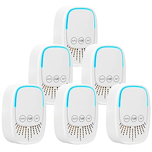 Ultrasonic Pest Repeller 6 Packs, Ultrasonic Mosquito Repellent Plug in Pest Control for Kitchen, Warehouse, Bedroom, Outdoor, Electronic Indoor Usage, Electronic Insects & Rodents Tick Repellent
