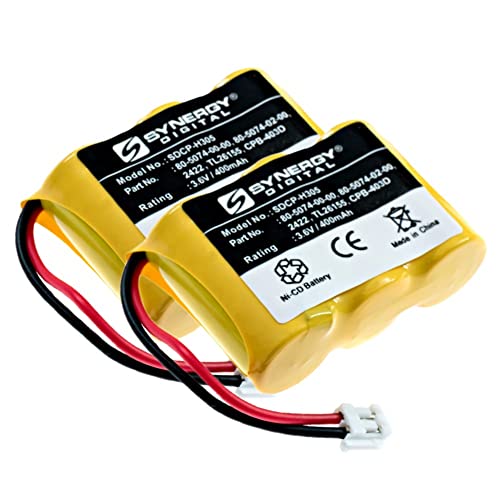 Synergy Digital Cordless Phone Batteries, Works with Vtech ia5824 Cordless Phone, Combo-Pack Includes: 2 x SDCP-H305 Batteries