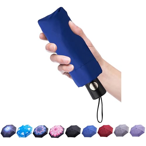 Goothdurs Automatic Mini Travel Windproof Umbrella Compact Auto Open/Close Small Lightweight Folding Rain Umbrellas for Women Men