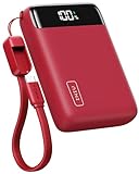 INIU Portable Charger, 22.5W 20000mAh Fast Charging Small Power Bank, Flight Cruise Ship Travel Essentials Mini Phone Charger Compatible with iPhone Samsung for College Students Teen Boys Girls, Red