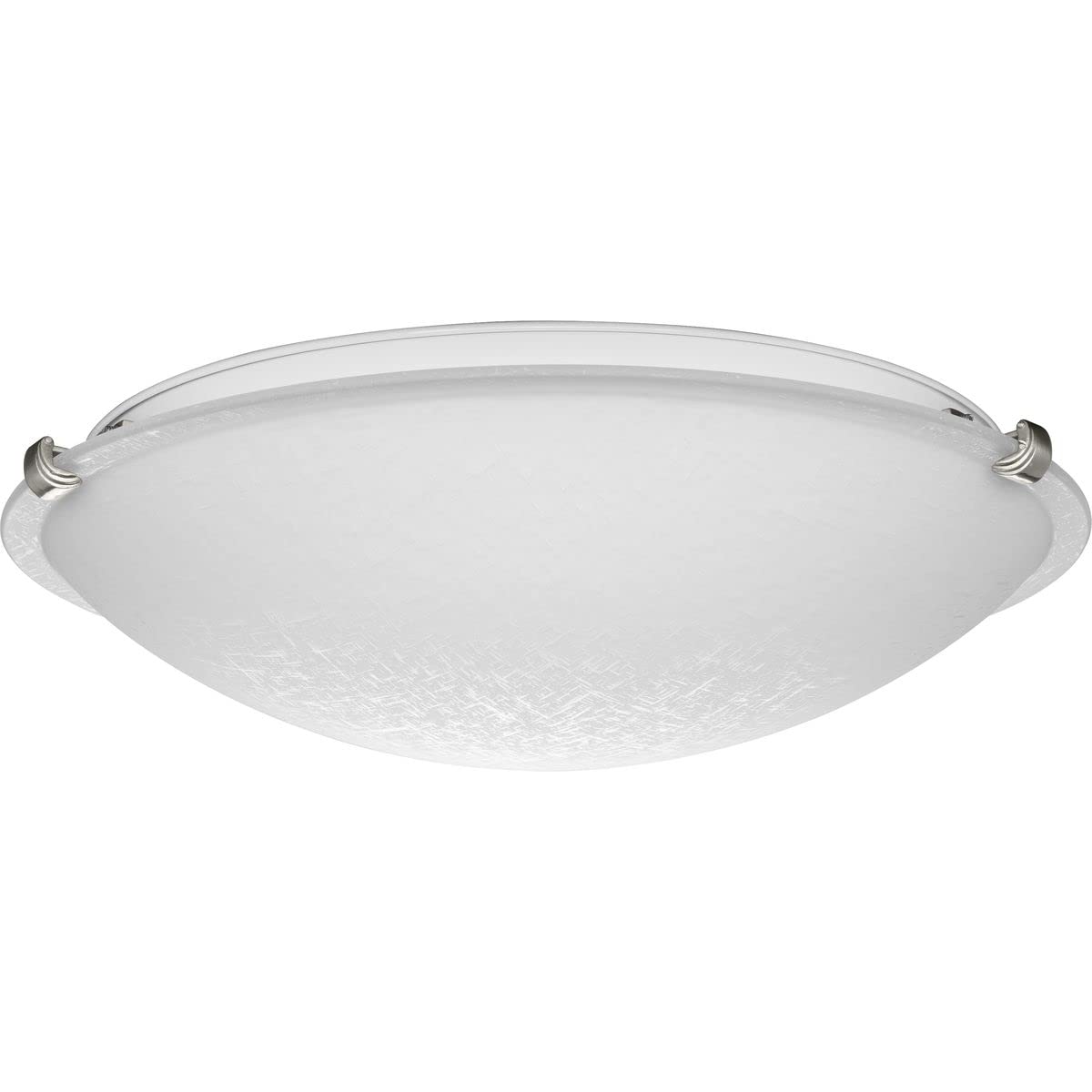 Progress Lighting P350178-009 Linen Dome Close-to-Ceiling, Nickel