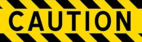 Yellow and Black Caution Sticker Decal(Safe Safety Truck Vehicle) Size: 3 x 9 inch