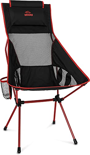 normani Ultralight Folding Camping Chair XXL Camping Chair with Long Backrest and Cushion Outdoor Chair Beach Chair Travel Chair Folding Chair Fishing Chair Load 150 kg (330 lbs) - Image 3
