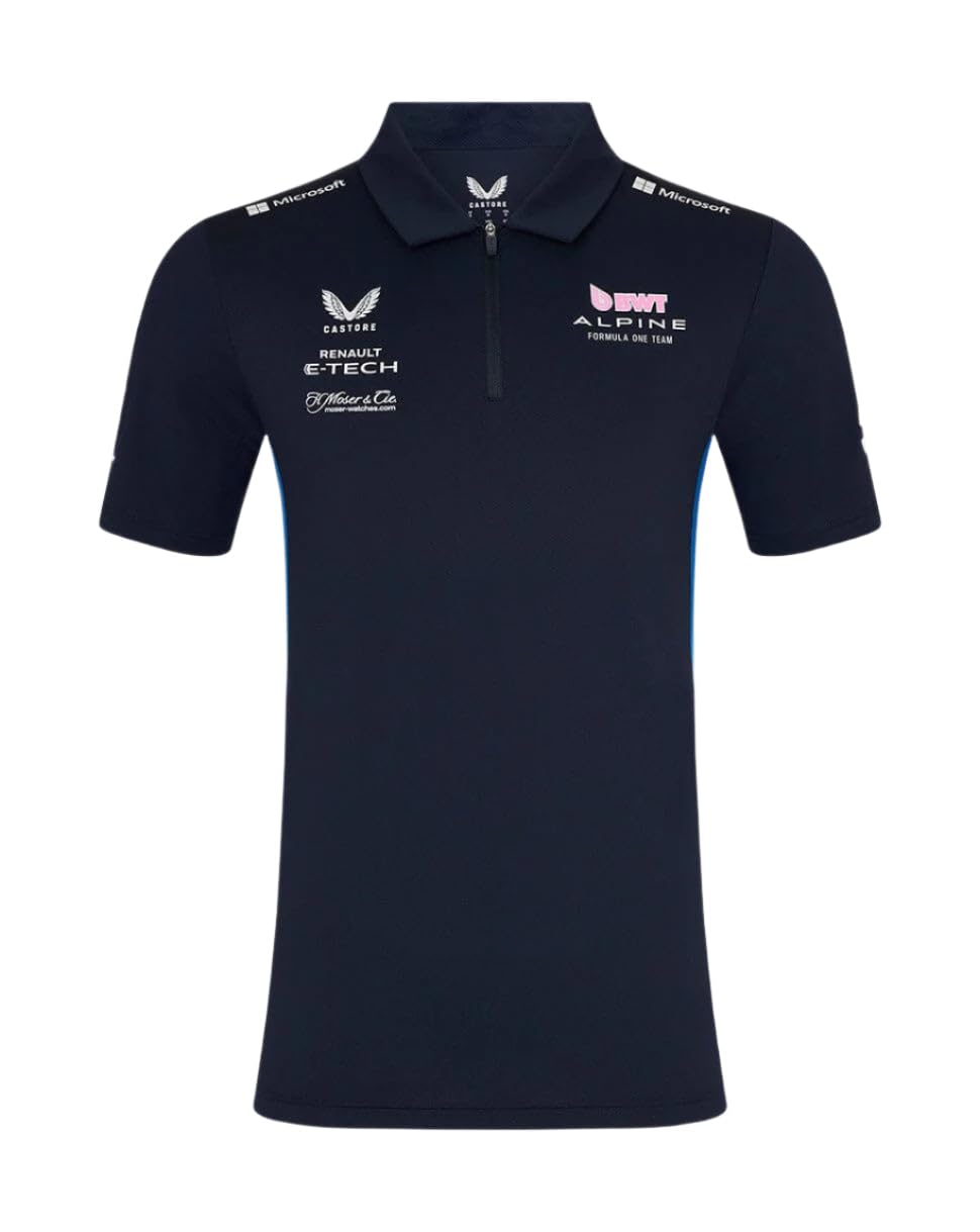 Castore Alpine Racing F1 2025 polo para hombre transpirable azul 8