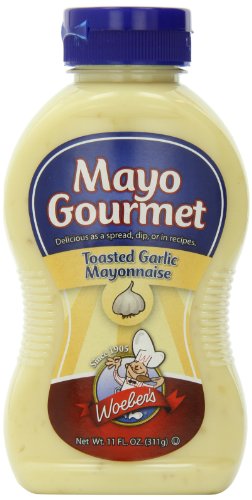 Woebers Mayonnaise, Toasted Garlic, 11 Ounce