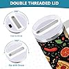 Sevdomey 30 ozPizza Tumbler with Handle and Straw Lid for Water Iced Tea or Coffee, Stainless Steel Insulated Leak-Proof Travel Coffee Mug Cup Gifts #4