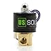 Produktbild U.S. Solid 1/4" G 12 V DC Messing Magnetventil Direktgesteuert für Wasser Luft Gas Öl NC Brass Solenoid Valve