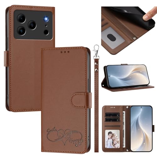 �X�}�z�P�[�X �Ή��@�� for Doogee Note 56 (Pro) / Note 56 Plus �X�}�z�P�[�X�y�J�[�h�E�������[�X���b�g�t�� �E�H���b�g�f�U�C�� �t���b�v�X�^���h �����h�~�@�\�zBrown