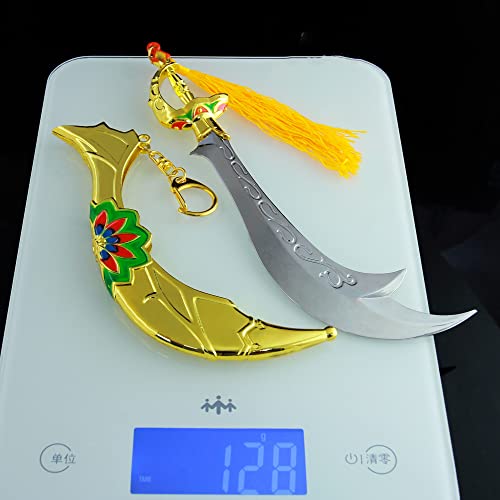 Superbuybox Legend of Zelda Link Weapon Sword Dagger Sheild Action Figure Game Collection Desk Room Decoration Backpack Pendant Gift (Zelda Link Scimitar of The Seven)