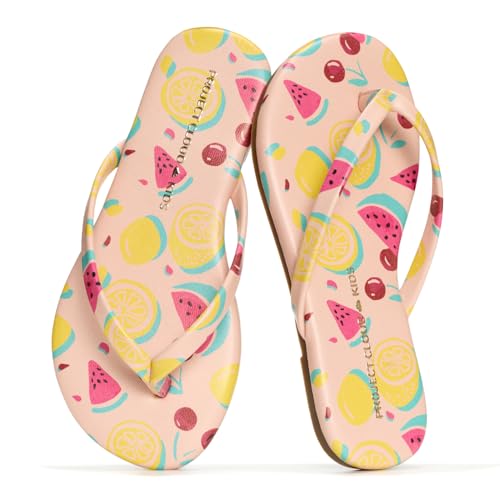 Image of Project Cloud Kids Sandals For Girls Footwear with Memory Foam Insole Kids Flip Flops - Lightweight & Slip Resistant Girls Sandals Summer Beach Essentials 2026 (Little Foundations)