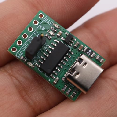 Image of CH340C USB to TTL Converter - USB to UART Serial Adapter 3.3V /5V Compatible for Arduino, ESP32, ESP8266, Microcontroller Projects