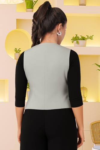 Image of SaintX Women's Waist Coat | Sleeveless | Stylish Executive Wear | Formal Blazer Waistcoat | Office wear