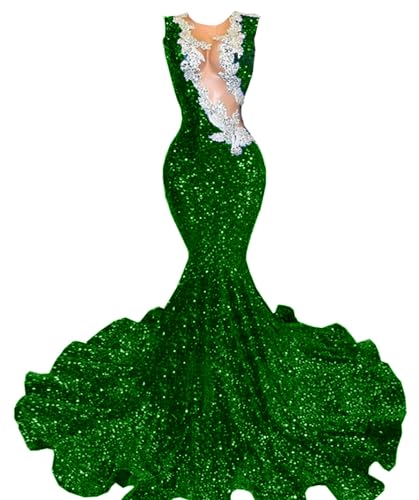 Prom Dresses Sequin Beaded Applique Mermaid Celebrity Gala Pageant Evening Party Gown