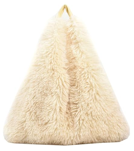 Women Faux Fur Hobo Shoulder Bag Y2K Furry Tote Handbag Large Fluffy Underarm Purse Soft Cute Plush Clutch
