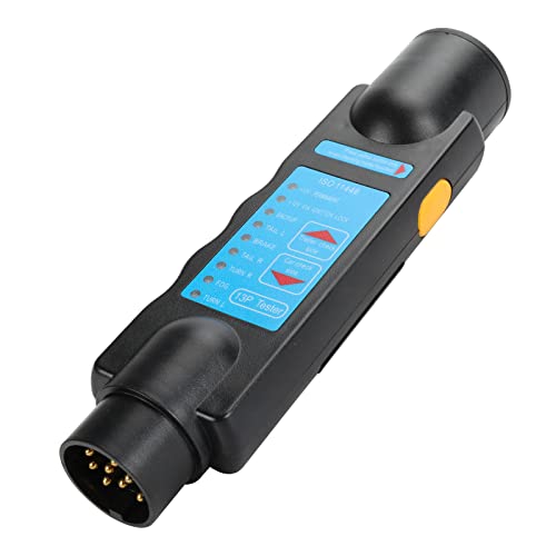 Qiping Testeur Feux Remorque 13 Broches, Tester Diagnostic c&acirc;blage pour connecteur Prise remorque 13 p&ocirc;le