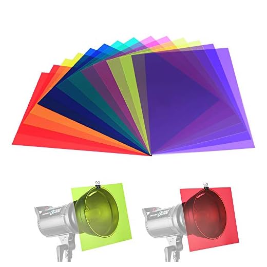 14 Pack Color Correction Light Gel Filter Sheet Colored Overlays Transparency Film Plastic Sheets for Halloween Led Light, or Outdoor Landscape, 11.7 by 8.3 Inches, 7 Colors