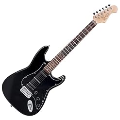 Rocktile ST Pack guitare électrique noire en set incl ampli, housse, accordeur, câble, sangle - Les Beatles, Paul McCartney, John Lennon, RIngo Starr, George Harrison Rocktile ST Pack guitare électrique noire en set incl ampli, housse, accordeur, câble, sangle – Image 2