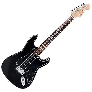 Rocktile ST Pack guitare électrique noire en set incl ampli, housse, accordeur, câble, sangle - Les Beatles, Paul McCartney, John Lennon, RIngo Starr, George Harrison Rocktile ST Pack guitare électrique noire en set incl ampli, housse, accordeur, câble, sangle – Image 2