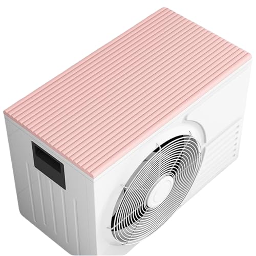 屋外用室外機 カバー エアコン、窓用エアコン室外機カバー(屋外ユニット用)、防水、防雨、騒音低減(Pink,40x200cm/16x79in)