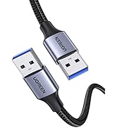 UGREEN Câble USB 3.0 Type A Mâle vers Mâle Câble Double USB Nylon Tressé pour Disque Dur Externe,...