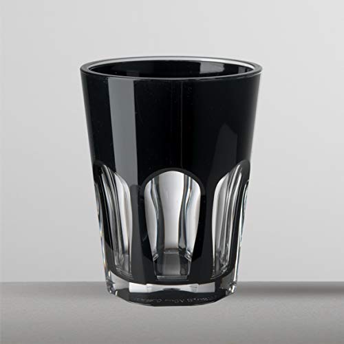 Set 6 vasos doble cara negro Mario Luca Giusti