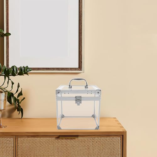 Almacenamiento de vinilos KICHOUSE caja transparente acrílica para CDs 8