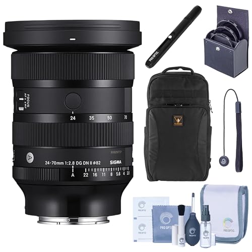 Sigma 24-70mm F2.8 DG DN II �A�[�g�����Y Sony E�o���h���p �\�t�g�����Y�P�[�X�t�� 82mm �f�W�^���G�b�Z���V�����t�B���^�[�L�b�g �R���v���[�g�N���[�j���O�L�b�g �L���b�v�L�[�p�[ Sigma