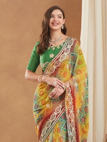 Image of Women's Banarasi Silk With Jacquard Print Saree With Blouse