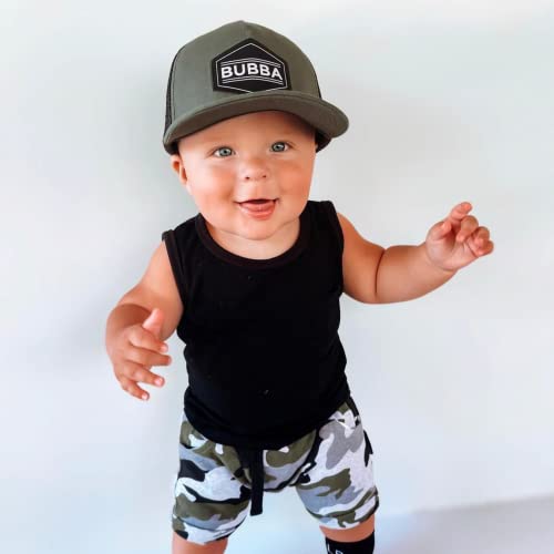 Toddler Hat - Baseball Hat - Baby Bubba Trucker Cap - Infant Newborn Youth Flat Brim Patch Sun Hat for Summer Winter3