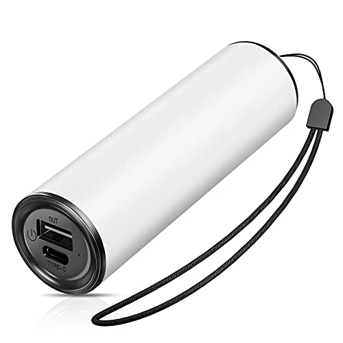 Rechargeable Hand Warmers, USB Portable Pocket Warmer/Power Bank, 5000mAh Electric Hand Warmer Reusable for Hunting, Golf, Football, Office (White)