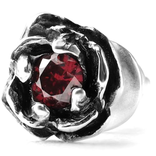 [DEAL DESIGN] [ディールデザイン] ローズスタッズ (赤) ピアス 薔薇 バラ シルバー925 シルバーアクセサリー 銀 SV925 スターリングシルバー