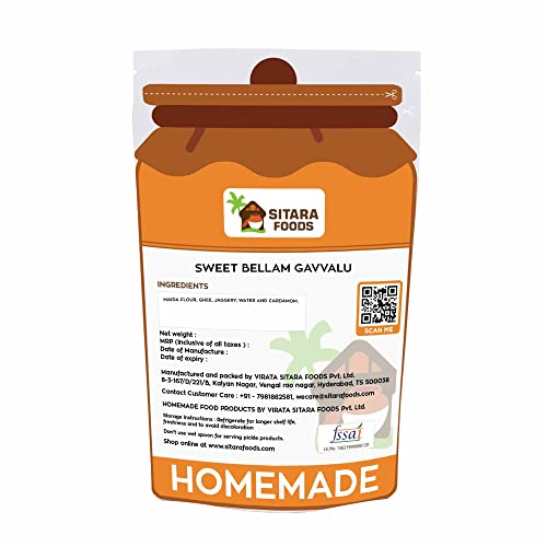 Sitara Foods Bellam Gavvalu | Ghee Fried Andhra Traditional Snack | 250g Pack | Festive Special for Diwali Gifting