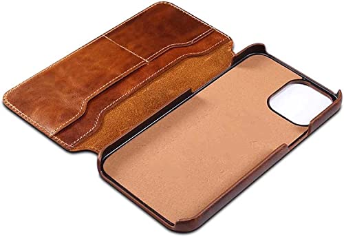 Coque cuir iPhone 14 Plus marron pour vos déplacements professionnels - 5