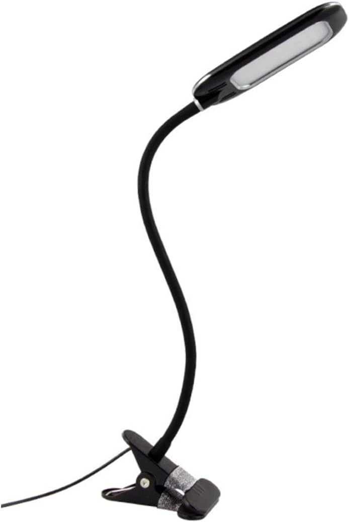 TEHAUX USB Clip Reading Lamp Flexible LED Light with Brightness Levels Eye Portable Book Light for Reading Bed Travel for Book Lovers Black
