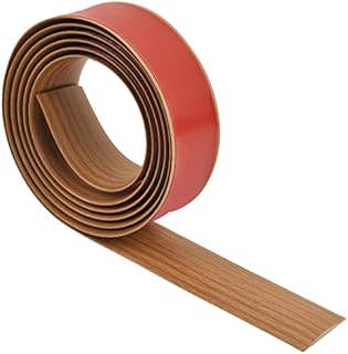 DODUOS 2 m x 4 cm listwa przejściowa do podłogi, brązowe drewno, samoprzylepne PCW, profil przejściowy, taśma łącząca do drzwi, przyklejana do przegrody podłogowej