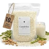 CANDELISS Cera para velas en Vaso 10kg. Cera de soja bajo punto de fusion para hacer velas caseras 10kg Material hacer velas blancas aromaticas color Soy candle wax candle making (10kg)