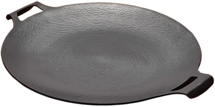 Genérico For Camping Stove, Handmade Cast Iron Grill Pan Nonstick BBQ Skillet(32CmA)
