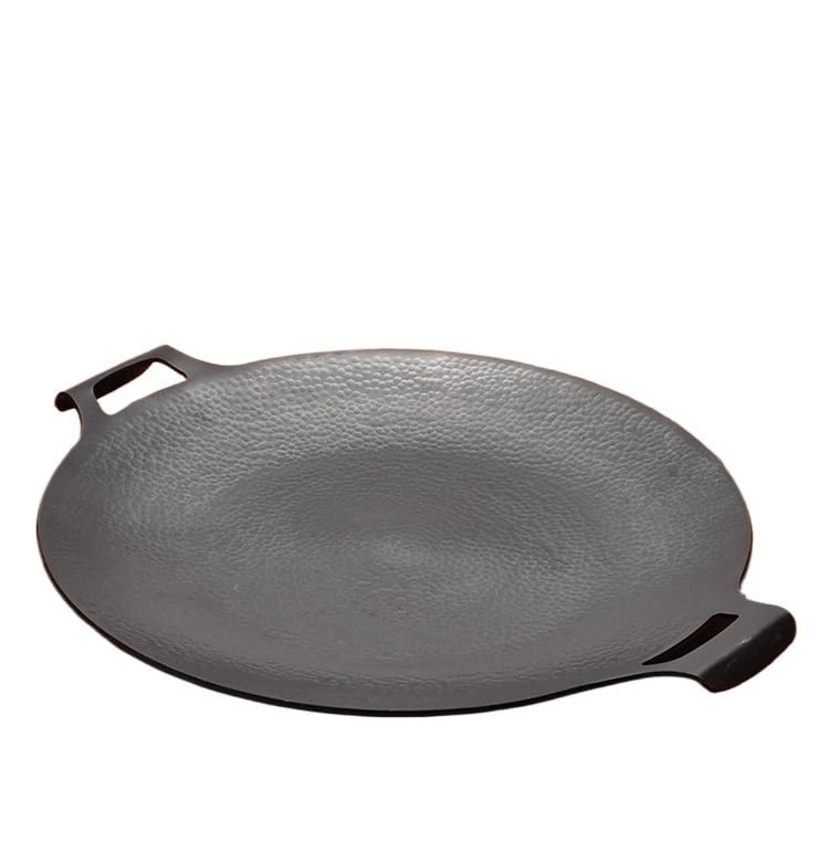 Genérico For la estufa que acampa, sartén antiadherente hecha a mano del Bbq de cacerola parrilla arrabio(32Cm D)