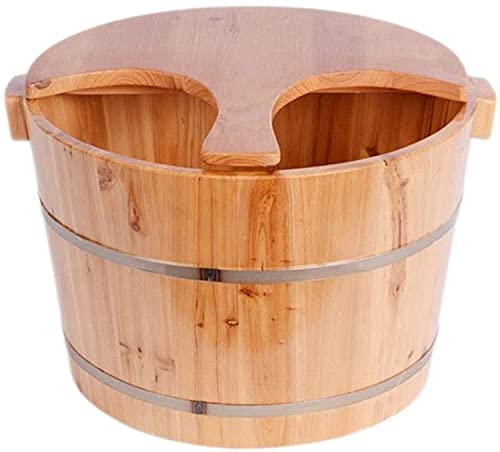 Baño de pies de madera para pedicura y spa relajante