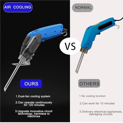 Air Cooled, Electric Hot Knife - Foam Cutting Tool with Blades & Accessories Use Foam Cutter for Engraving and DIY Handmade