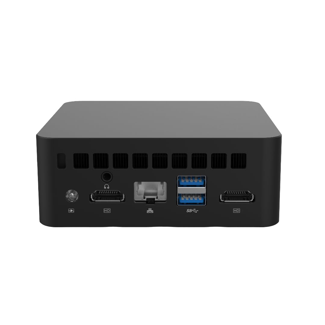 SKULLSAINTS Pulse Mini PC – Celeron 5205U, Dual M.2 SSD Slots, 2.5Gbps LAN, HDMI Dual 4K Display, WiFi 5, BT 5.0 (4GB DDR4 + 128GB M.2)