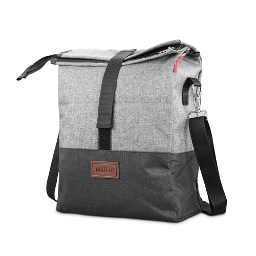 Image of MILTON Flex Lunch Bag I Insulated Tiffin Bag for Office for Men, Women I Eco Friendly, Spacious, Durable I 1.3 L I Grey