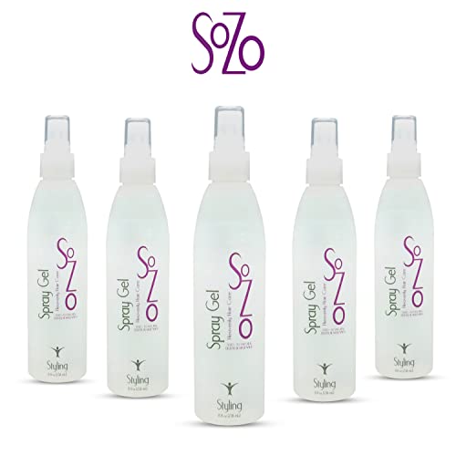 Sozo Spray Gel | Soft Hold And Shine Without Flaking | Molds And Texturizes All Types Of Hair | Great For Wet Or Dry | Sculpting Spray Gel, Natural Hold, Soft Finish | 8Oz #TOP6
