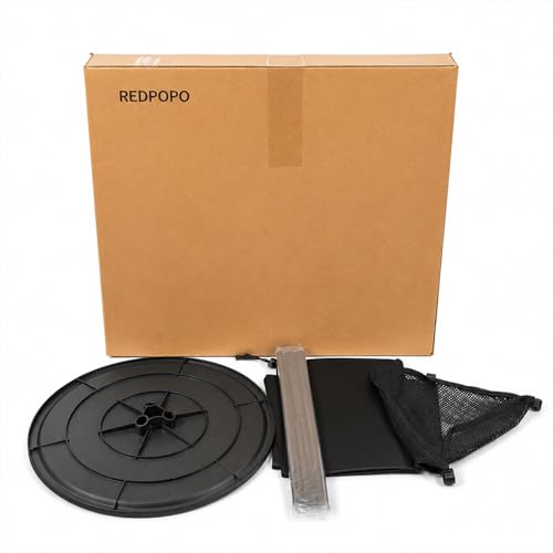 Mesa de Camping Plegable Redpopo Negra Redonda 14x14x20 pulgadas miniatura 6
