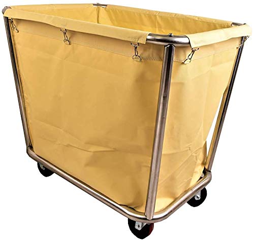 Carrito de servicio inoxidable con ruedas silenciosas, versátil para el hogar y el hotel, color amarillo, 90 x 65 x 80 cm, multiusos