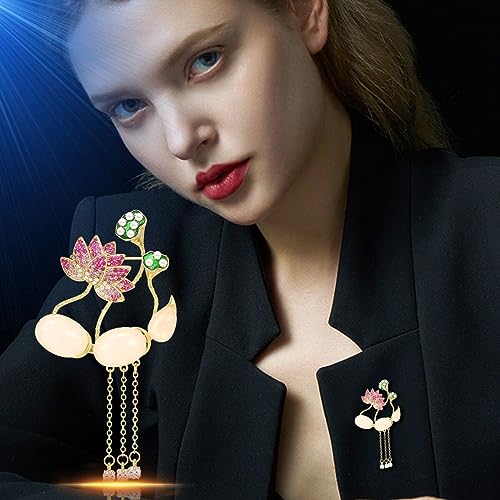 Image of Flower Floral Pearl Brooch Rhinestone Crystal Brooch Leaf Bouquet Brooch Pin Fashion Dress Accessories Birthday Graduation Jewelry Gift For Women