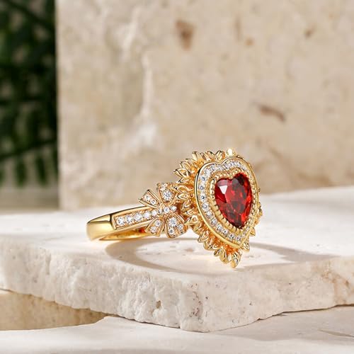 Jeulia 2.5 CT Wedding Ring for Women, Sterling Silver Engagement Rings Heart Cut CZ Promise Rings for Her Romantic Valentine's Day Bridal Set Jewelry with Gift Box4