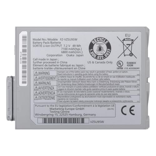 FZ-VZSU95W 49Wh Tablet Replacement Battery For Panasonic Toughpad FZ-B1 FZ-B2 FZ-M1 FZ-M1C Series FZ-VZSU0JW FZ-VZSU0HW FZ-VZSU94 FZ-VZSU94W FZ-VZSU94JS FZ-VZSU94R FZ-VZSU94K FZ-VZSU95 FZ-VZSU95JS
